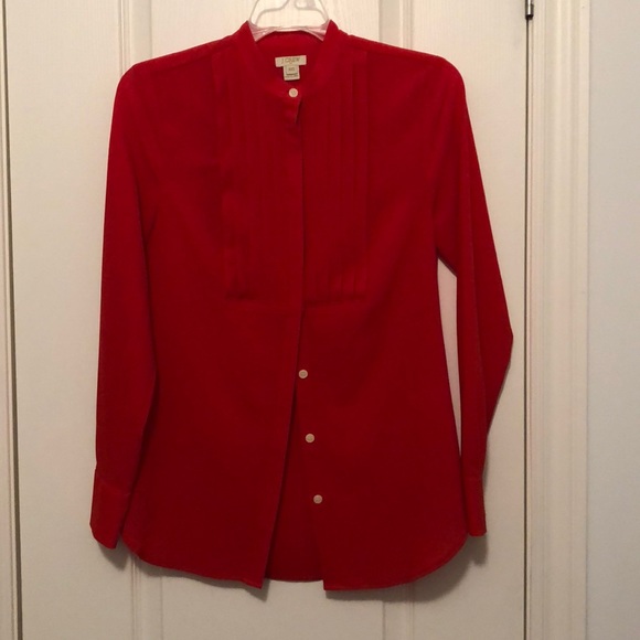 J Crew Factory drapey tuxedo blouse sz xs - Picture 2 of 6